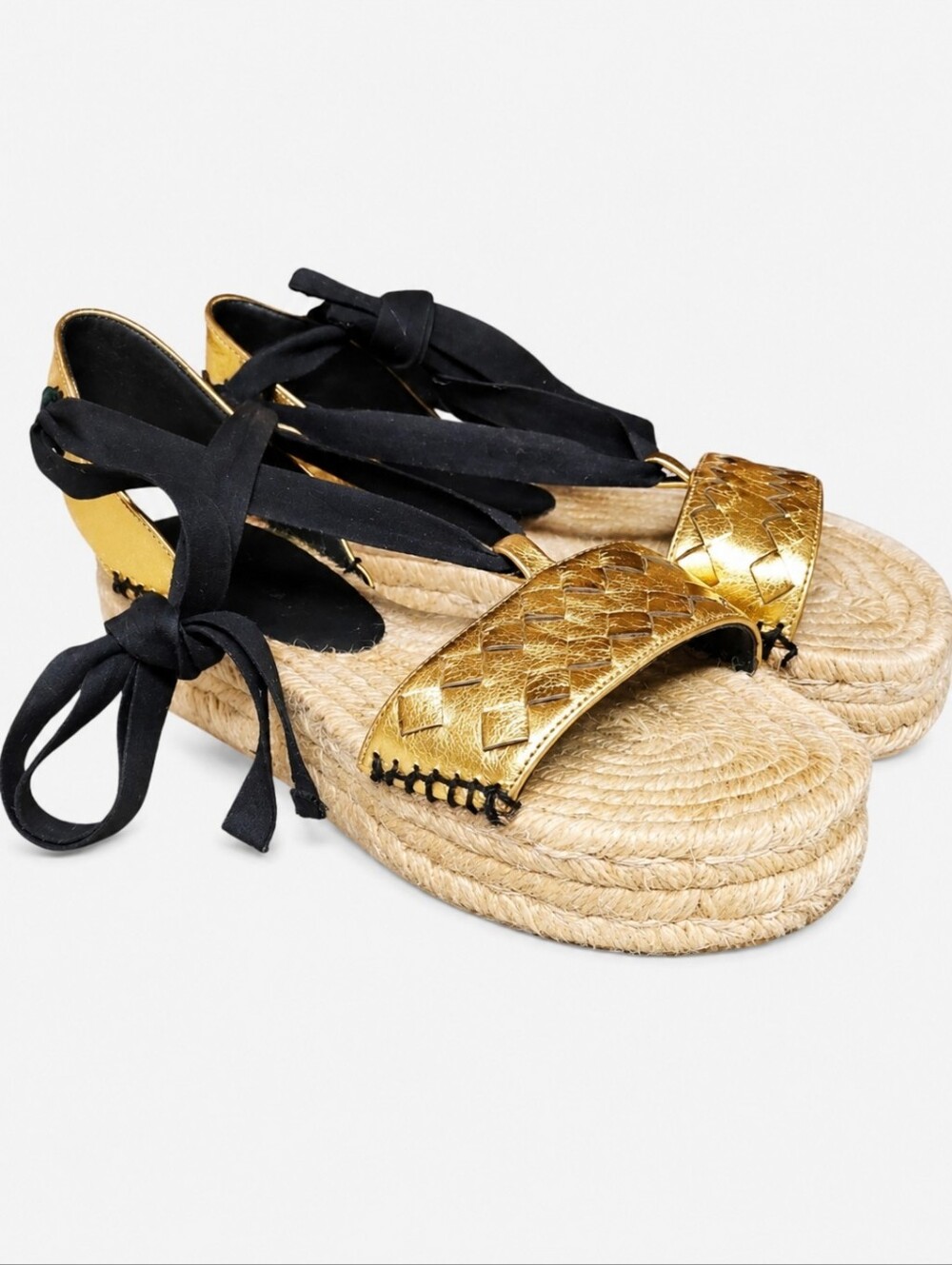 BOTTEGA VENETA | Intrecciato Espadrille Platform Sandals in Size EU 36 / US 6